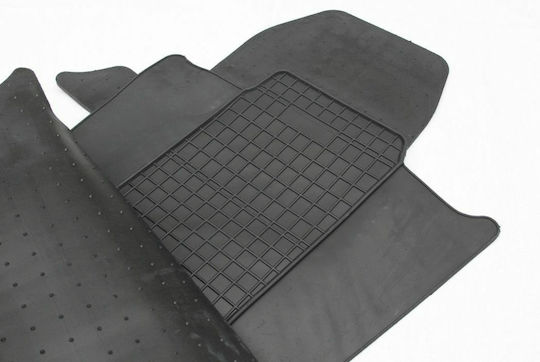 Frogum Set Front and Back Car Mats 3 Pieces for Ford Transit Custom 2017-2023 Black