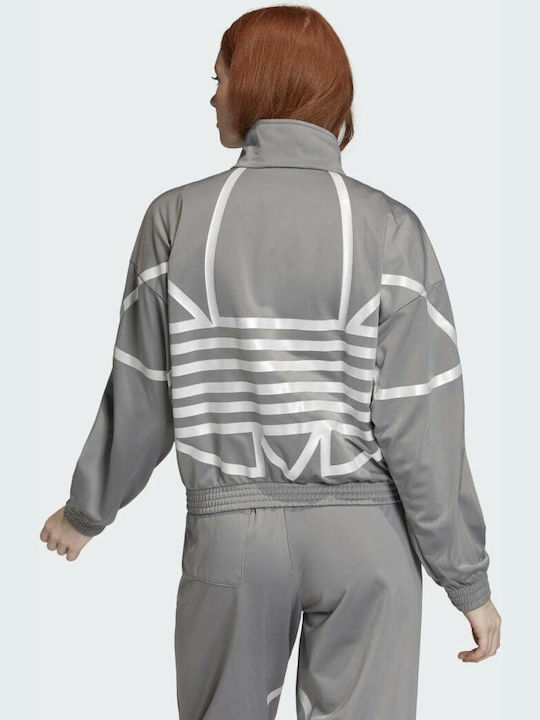 Adidas Large Logo Women's Cardigan Gray