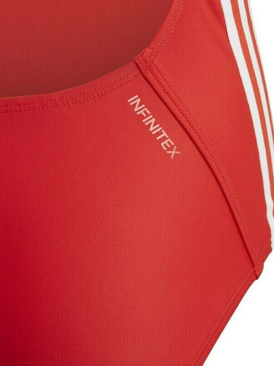 adidas 3-Stripes Παιδικό Μαγιό Ολόσωμο Κόκκινο