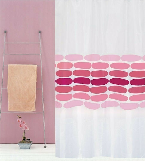 San Lorentzo Brick Fabric Shower Curtain 240x180cm Pink 1792
