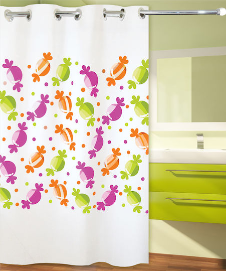 San Lorentzo Candies Shower Curtain Fabric 240x180cm Multicolour
