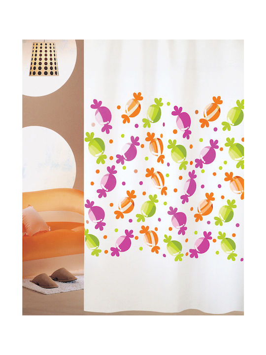 San Lorentzo Candies Shower Curtain Fabric 240x180cm Multicolour
