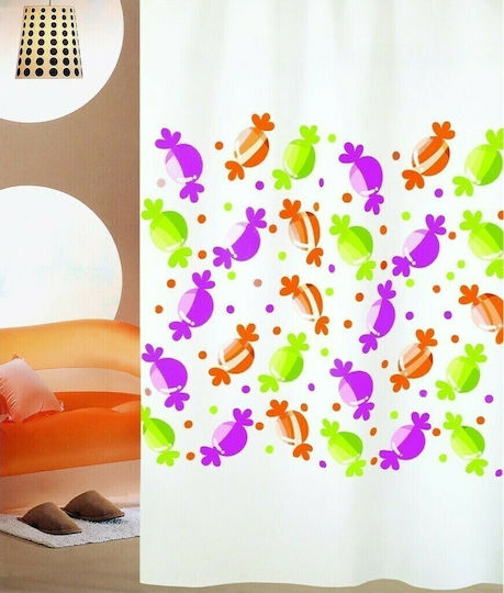 San Lorentzo Candies Κουρτίνα Μπάνιου Υφασμάτινη 240x200 cm Πολύχρωμη San Lorentzo Candies Κουρτίνα Μπάνιου Υφασμάτινη 240x200 cm Πολύχρωμη