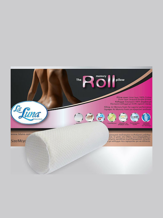 La Luna Roll Bed Pillow Memory Foam Anatomic 15x45cm