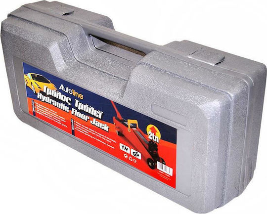 Autoline Hydraulic Car Jack with Lifting Height up to 33cm and Lifting Weight up to 2 Tons