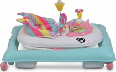 Cangaroo Unicorn Baby Walker with Music Blue