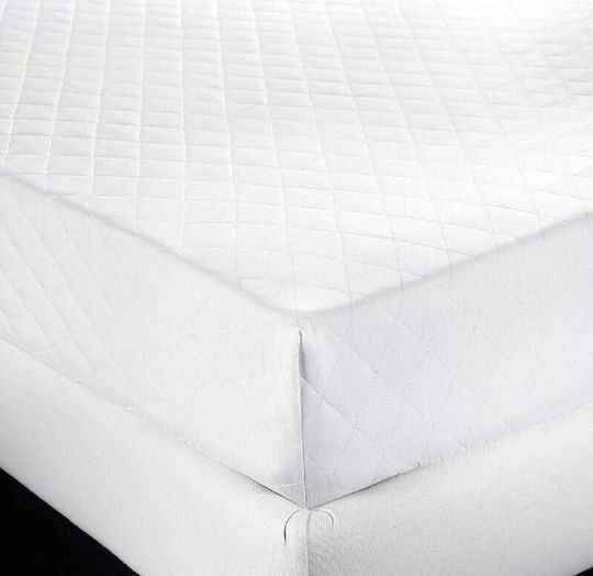 Nima Protective Cover Single with Skirt Abbraccio White 100x200+30cm