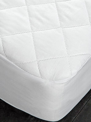 Vesta Home King Size Quilted Mattress Cover Fitted Εκάβη White 180x200cm