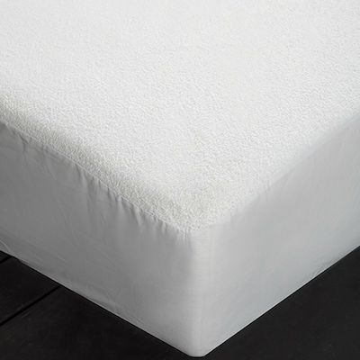 Vesta Home Single Waterproof Terry Mattress Cover Fitted Νιόβη White 100x200cm