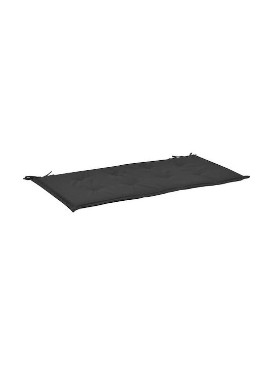 vidaXL Waterproof Bench Cushion for Garden Bench Black 120x50cm