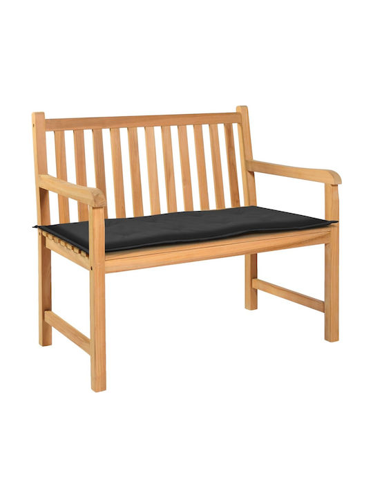 vidaXL Waterproof Bench Cushion for Garden Bench Black 120x50cm
