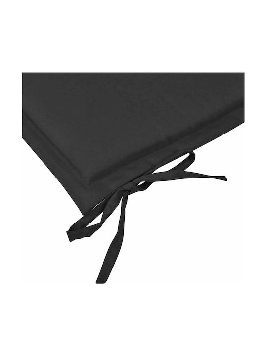 vidaXL Waterproof Bench Cushion for Garden Bench Black 120x50cm