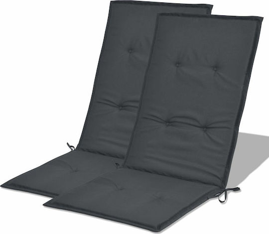 vidaXL Pernă Waterproof Pentru Scaune De Grădină Cu Spătar Verde 2 Buc 120x50 Cm