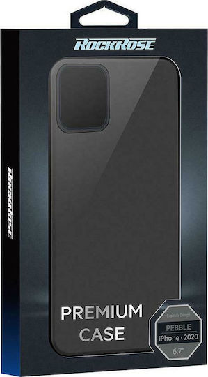 Rockrose Pebble Back Cover Σιλικόνης Μαύρο (iPhone 12 mini)