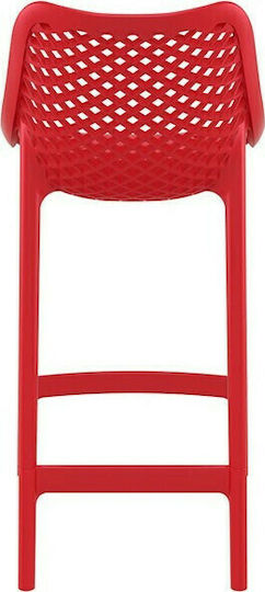 Gartenhocker für Bar Außeneinsatz aus Polypropylen Air Bar 65 Rote 44x51x95cm