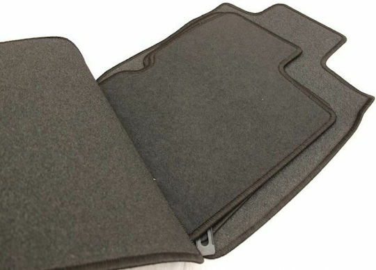 Petex Satz Vorder- und Hintermatten 4Stück aus Teppichboden für Dacia Logan 2005-2007 Schwarz