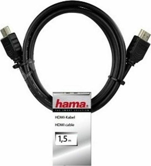 HAMA 11955 Кабел HDMI Мъжки - HDMI Мъжки 1.5м Черен