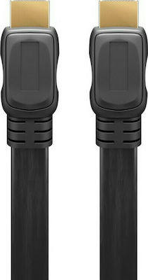 Goobay HDMI 1.4 Flat Cable HDMI male - HDMI male 3m Black