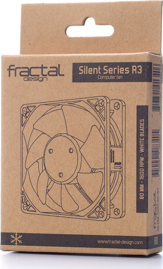 Fractal Design Silent Series R3 Ventilator Pentru Carcasă 80mm (1600rpm / 20.2cfm) Fără Iluminare LED și Conexiune 3-Pin