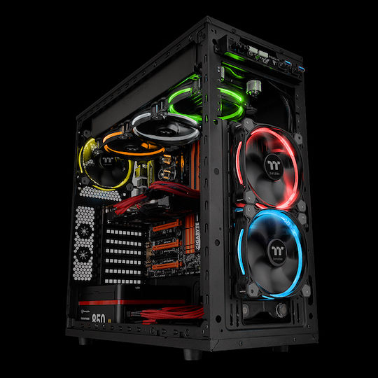 Thermaltake Riing 14 Radiator Fan TT Premium Ventilator Pentru Carcasă 140mm (1400rpm / 73.91cfm) cu Iluminare RGB și Conexiune 4-Pin PWM