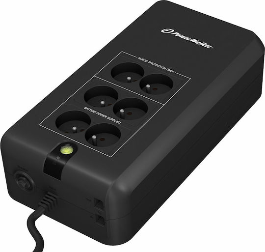 Powerwalker VFD 600 APFC UPS Off-Line 600VA 300W με 6 Schuko Πρίζες