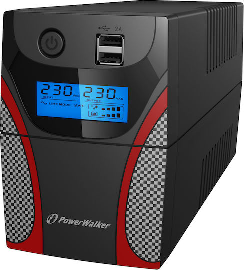 Powerwalker VI 650 SE LCD/IEC UPS Line-Interactive 650VA 360W με 4 IEC Πρίζες
