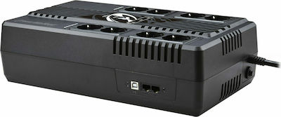 Powerwalker VI 600 MS UPS Line-Interactive 600VA 360W με 8 Schuko Πρίζες