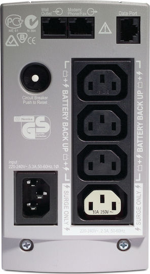 APC Back-UPS BK500EI Off-Line 500VA 300W with 3 IEC Power Plugs