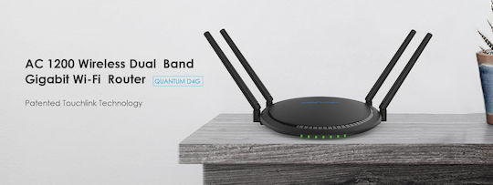 Wavlink WL-QUANTUM-D4G Ασύρματο Router Wi‑Fi 5 με 4 Θύρες Gigabit