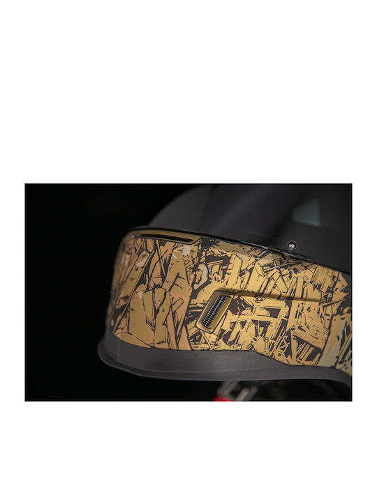 Icon Airform Guardian Gold Motorcycle Helmet Full Face DOT ECE 22.05 with Sun Visor