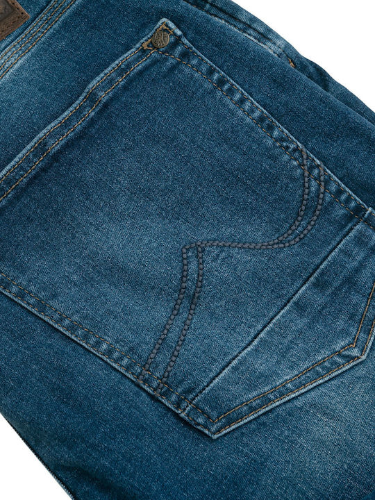 Seaham Classic Ανδρικό Παντελόνι Τζιν με Slim Εφαρμογή Μπλε