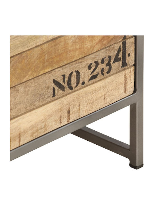 Drawers Storage Made of Metal & Wood with 5 Drawers Grey L45xW30xH105cm