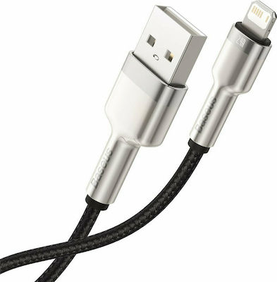 Baseus Cafule Series Плетена USB-A към Lightning кабел 18W Черно 2м (CALJK-B01)