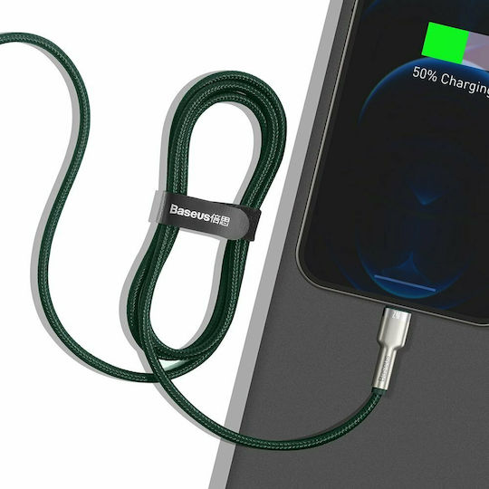 Baseus Cafule Series Braided USB-A to Lightning Cable Green 2m (CALJK-B06)
