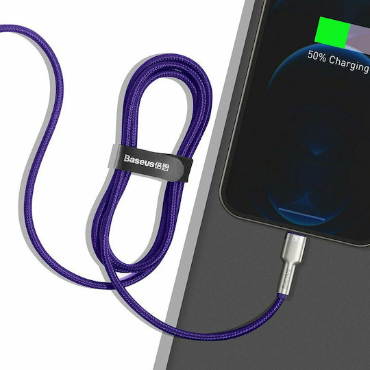 Baseus Cafule Series Braided USB-A to Lightning Cable Purple 2m (CALJK-B05)