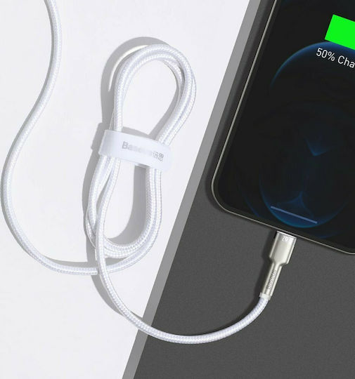 Baseus Cafule Series Braided USB-A to Lightning Cable White 2m (CALJK-B02)