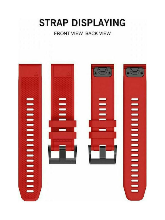 Tech-Protect Каишка Силикон Червен (Fenix 5 / 5 Plus / 6 / 6 Pro / 7 / 7 Pro / 8 (47mm))