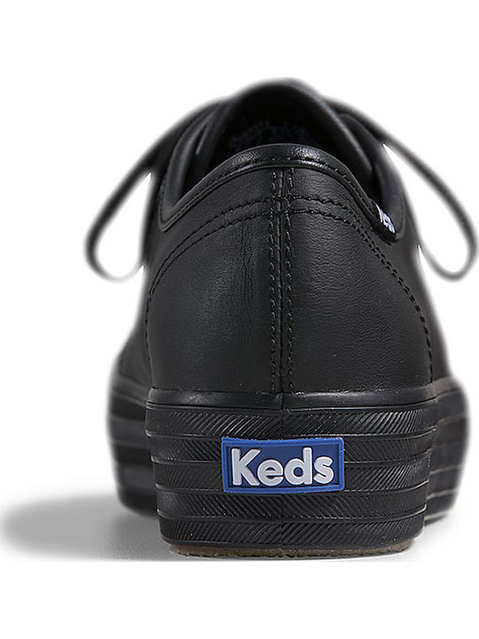 Triple Kick Damen Flatforms Sneakers Schwarz