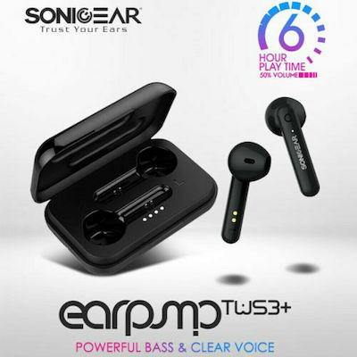 Sonic Gear TWS 3+ In-ear Bluetooth Handsfree Earphones with Charging Case Black