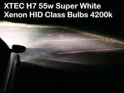 Xtec Λάμπες Αυτοκινήτου HID SuperWhite H7 Αλογόνου 4200K Φυσικό Λευκό 24V 100W 2τμχ
