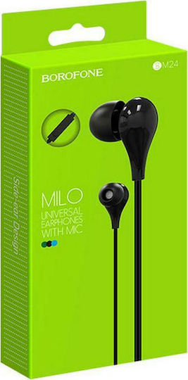 Borofone BM24 Milo În ureche Handsfree cu Mufă 3.5mm Negru