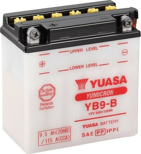 Yuasa Motorradbatterie YB9-B mit Kapazität 9.5Ah