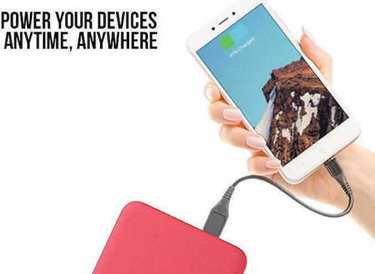 V-TAC VT-3503 Power Bank 5000mAh с 2 USB-A порта Червен