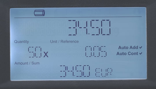 Ratiotec RS2000 Money Counter of Banknotes with Mixed Counting Capability