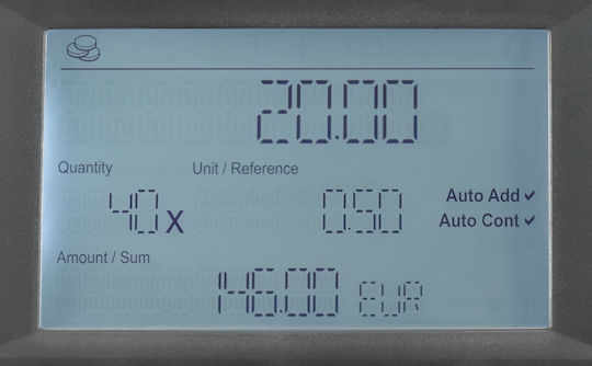 Ratiotec RS2000 Money Counter of Banknotes with Mixed Counting Capability