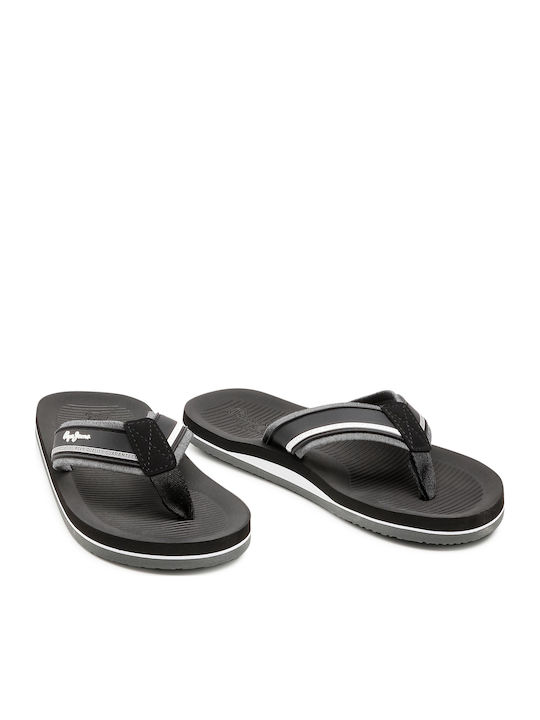 Pepe Jeans South Beach Flip Flops σε Μαύρο Χρώμα