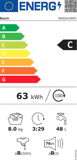 Bosch Пералня 8кг 1200 Оборота Speed Perfect WAN2418KPL
