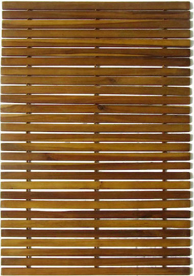 vidaXL Rutschfest Badematte Hölzernes Rechteckig 41586 Acacia wood 50x80cm