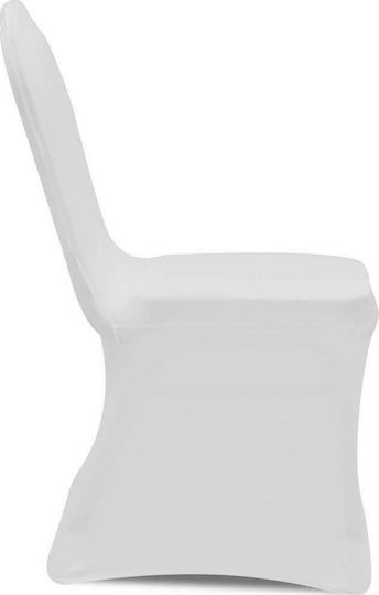 vidaXL Elastic Cover for Chair White 4pcs 131408