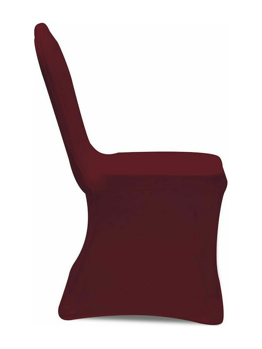vidaXL Elastic Cover for Chair Burgundy 4pcs 131411